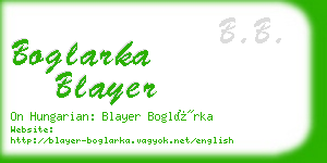 boglarka blayer business card
